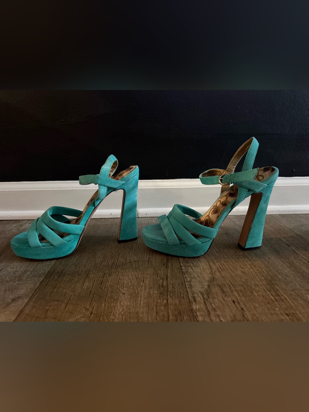 Sam Edelman Turquoise Suede Sandals